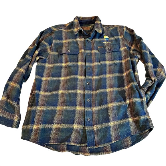 Orvis Other - Orvis Plaid Flannel Shirt Mens Large Button Front Cotton Workwear Outdoors Patch